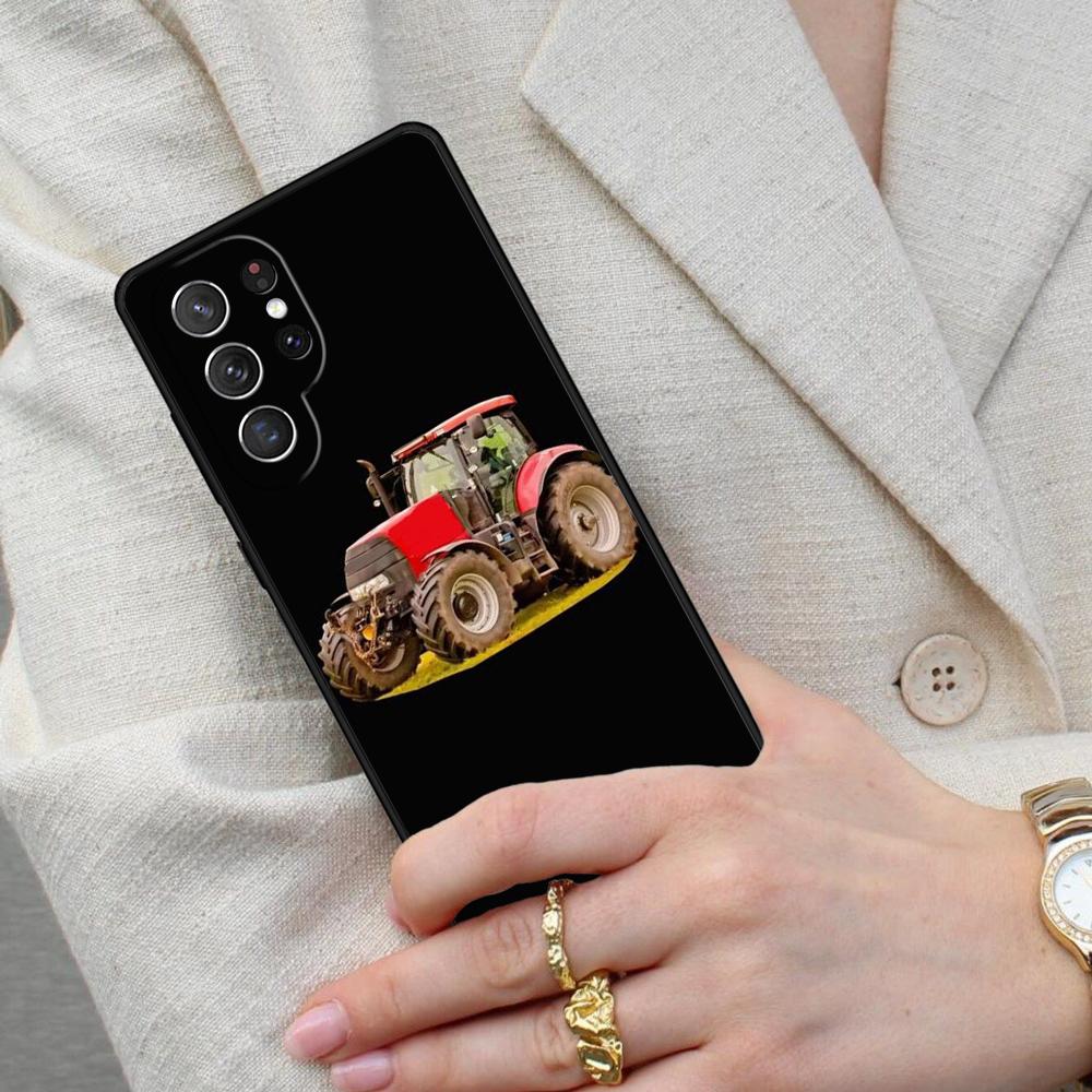 Red Tractors Car Cell Phone Case for Samsung Galaxy S26 Ultra S25 S24 S23 S22 S21 S20 Note10 Cover