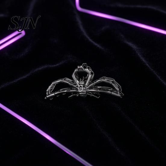 Skeleton Hand Hair Clip 3Pcs Halloween Claw Clip, Hollow Spider Web Ghost Thick Clips Non Slip Alloy Clamp, Gothic Accessories for Women