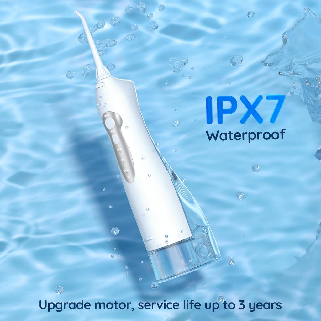 New D52Pro Oral Irrigator Rechargeable Water Flosser Portable 300ML 4 Nozzles Dental Water Jet Waterproof Teeth Cleaner