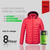 Casaco aquecido elétrico USB com capuz colete aquecedor térmico de inverno masculino