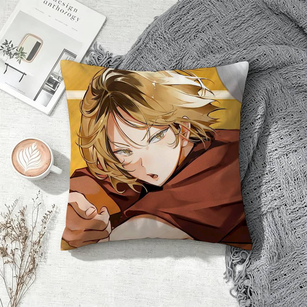 Kenma Kozume H-Haikyuus Square Pillow Case Multi Sizes For Car Home Bedroom Decor Custom Valentine Gifts