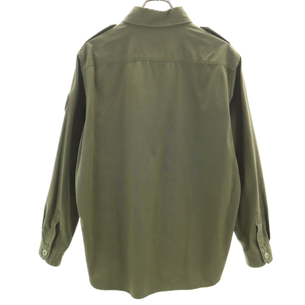 A Bathing Ape Made In Japan Long Sleeve Military Shirt L Khaki Men's Used