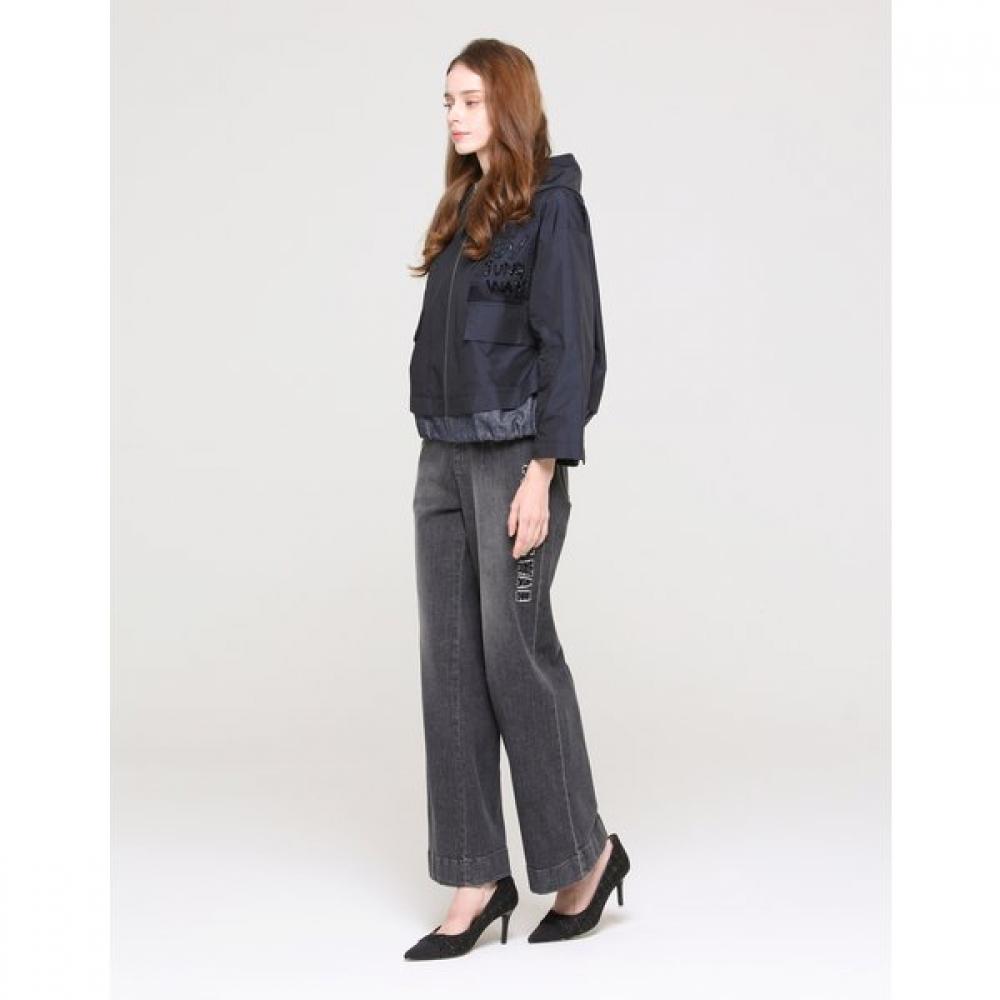 SON JUNG WAN Logo Beading Denim Block Jumper Zjp6363010