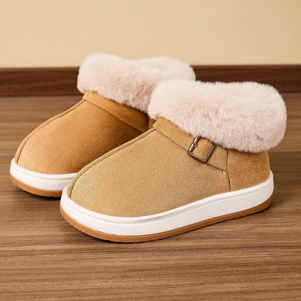 Cross-border foreign trade wholesale big hair mouth home cotton shoes autumn and winter couple bag heel thick-soled non-slip outer cotton slippers