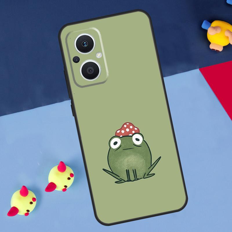 Kawaii Frog Mushroom For OPPO Reno 14F 13F 12F 11F 10 11 12 13 14 Pro 8T 7 8 Lite OPPO Find X6 X5 X8 X9 Pro Case