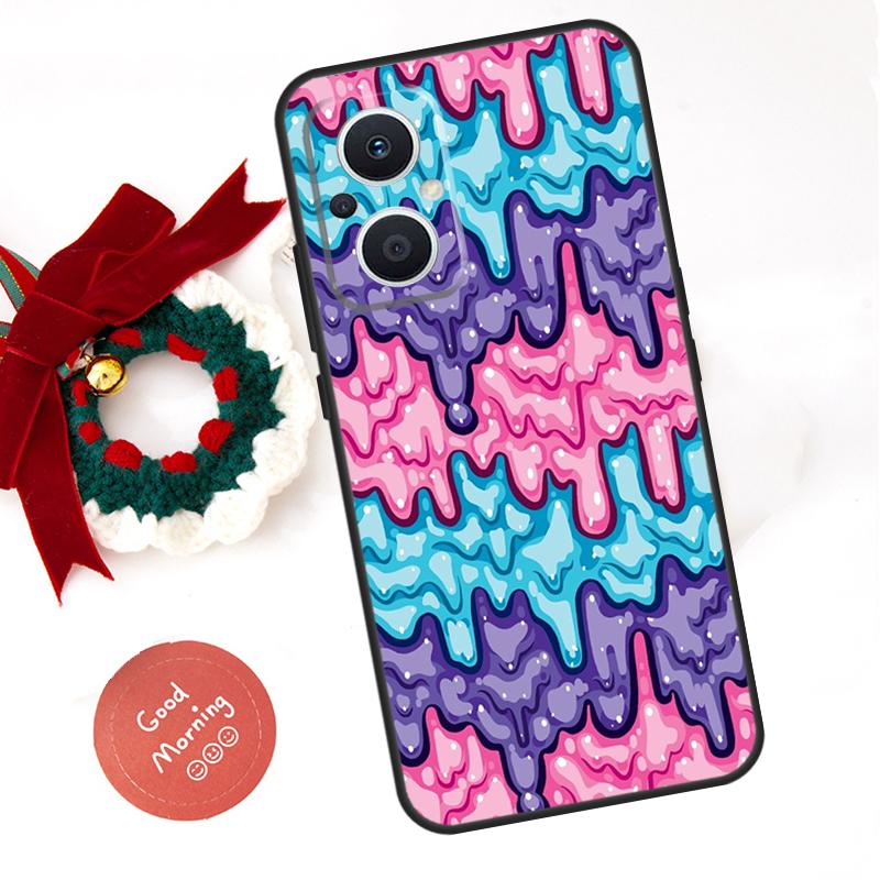 Pastel Melting Rainbow Dripping Funda For OPPO Reno 14 F 13 12 11 10 Pro 11F 12F 13F 7 8 Lite OPPO Find X9 X5 X6 X8 Pro Case