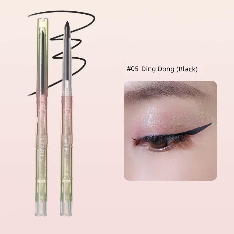 SHEDELLA Eyeliner Waterproof Long-Lasting Smudge-Free Eye Shadow Pen Student Novice Pink Purple Green 2 Pieces