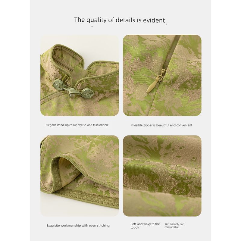 Insbobo Girls' Dress, Baby Girl's Dress, Summer New Style Children's Cheongsam Dress, Chinese Style Baby Clothing, Summer