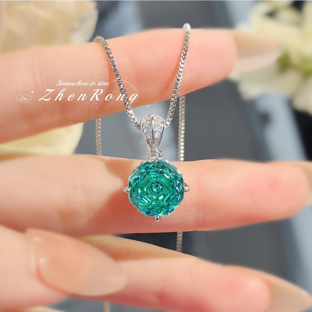 Millennium Rose Cut Paraiba Jewelry Set with Necklace Earrings Ring for Women Sparkling Pink Diamonds