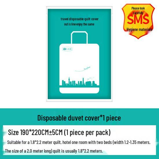 Travel Disposable Bed Set: Dirty-Proof Bed Sheets, Duvet Cover, Pillowcase, and Towel for Hotel or Train Sleeper.