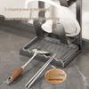 Cream White Pot Lid & Pan Holder: Kitchen Countertop Storage Rack for Pots, Lids & Water Draining.