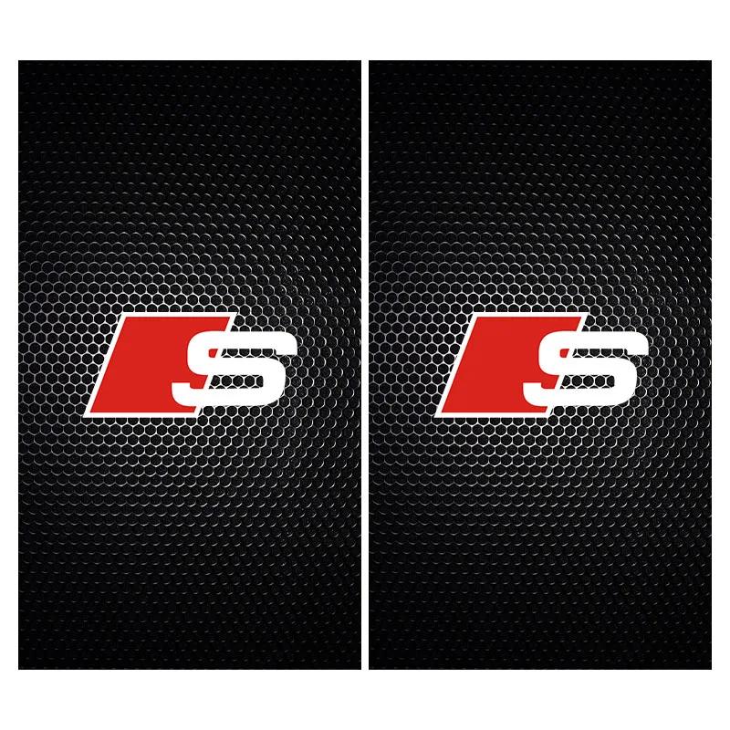 New 2Pcs Car Center Pillar Sticker Honeycomb Texture B-Pillar Decal For T A3 A5 A6 A7 A8 Q3 Q5 Q7 Q8 B5 B6 B7 B8 B9 Q7 8P 8V 8L