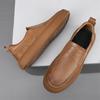 Fashion New High Quality Leather Men's Casual Shoes Breathable Slip On Walking Shoes Comfortable Driving Shoes Moccasins Men Sneakers