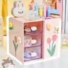 Kawaii Desk Pen Holder Pencil Storage Box Desktop Stationery Ins Organizing Box Cute Drawer Pen Holder MultiFunctional Organizer