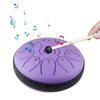 6 Inch Steel Tongue Drum 11 Notes Rain Drum Portable Percussion Instrument with Drum Mallets for Meditation Yoga
