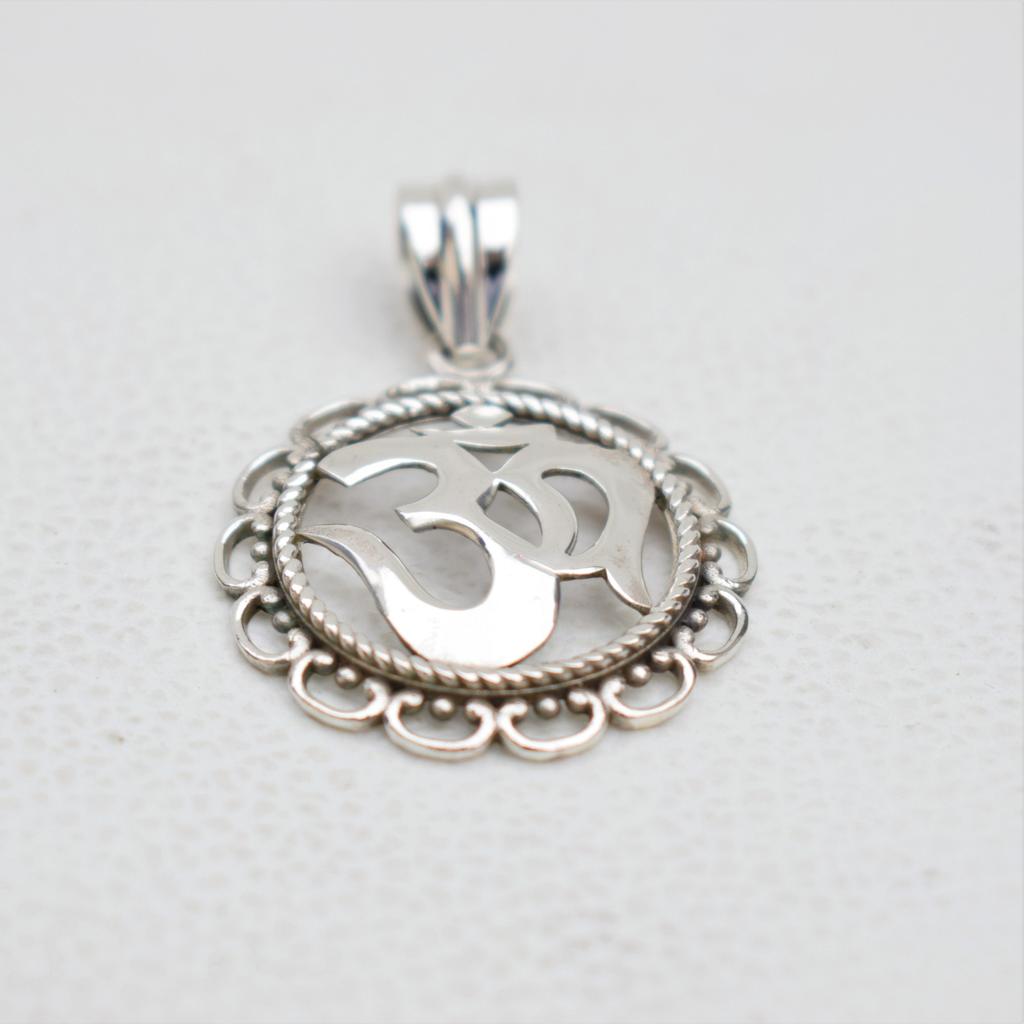 925 Sterling Silver Om Pendant, Handmade Pendant, Designer Om Pendant, Gift for Her, Om Pendant Necklace