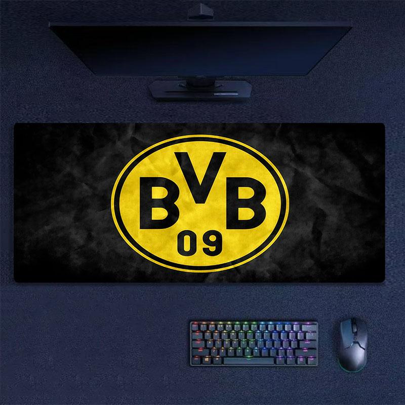 Borussia Dortmund Mouse Pad, Large Gaming Desk Mat, Non-slip XXL Mousepad for Laptop & Tablet, Mini PC Playmat with Stitched Edges