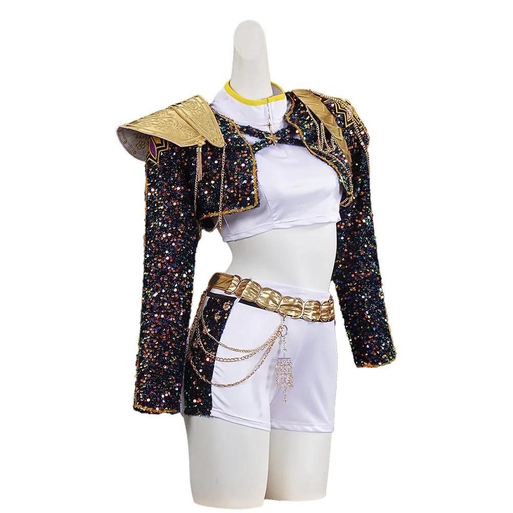 Kids Girls Rumi Mira Zoey Kpop Demon Hunters Cosplay Costume for Children Clothing Roleplay Outfits Halloween Carnival Suit