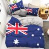 Zestaw poszwy na kołdrę z nadrukowaną flagą narodową Australii Zestaw pościeli z mikrofibry na wszystkie pory roku, miękki i oddychający Do sypialni, pokoju w akademiku