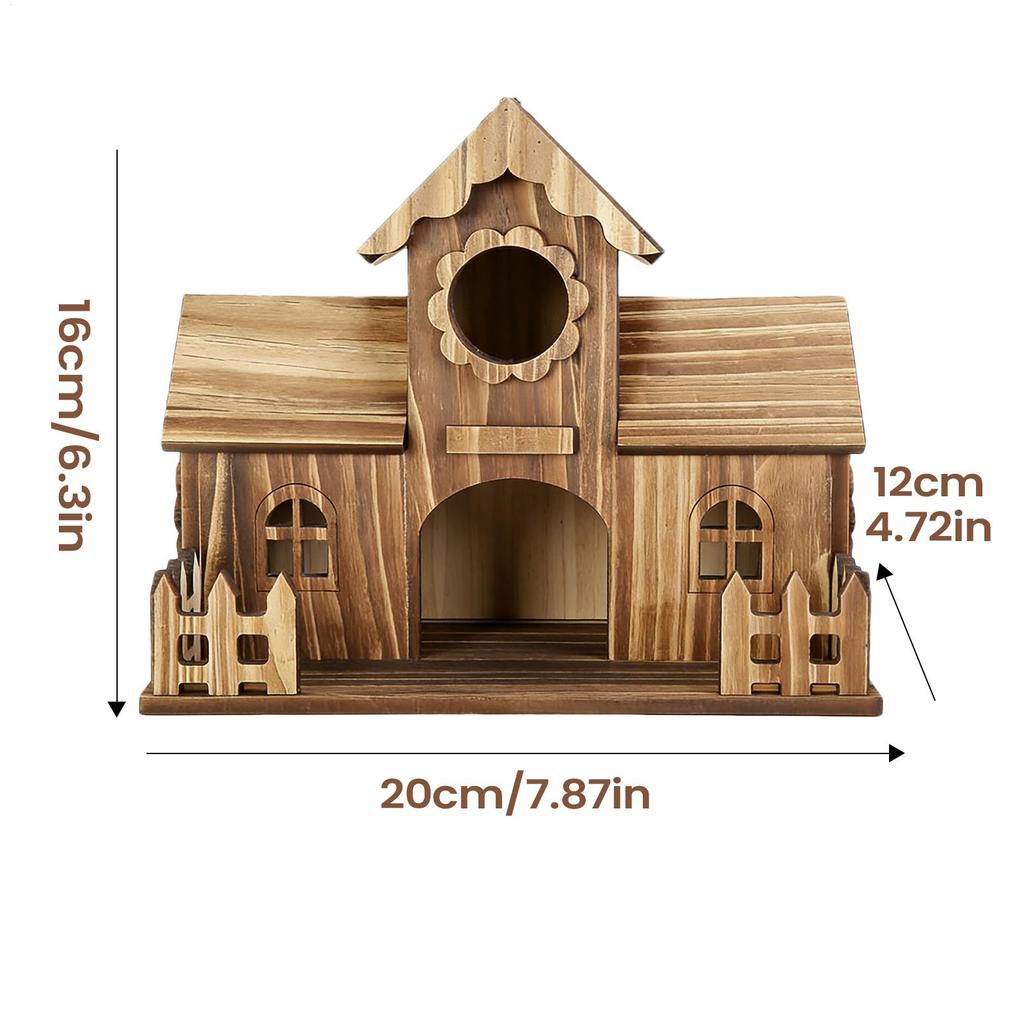 Casas para pájaros para exteriores de madera natural rústica nido para pájaro carbonero casa para pájaros para anidar alimentar criar jardín árbol balcón terraza