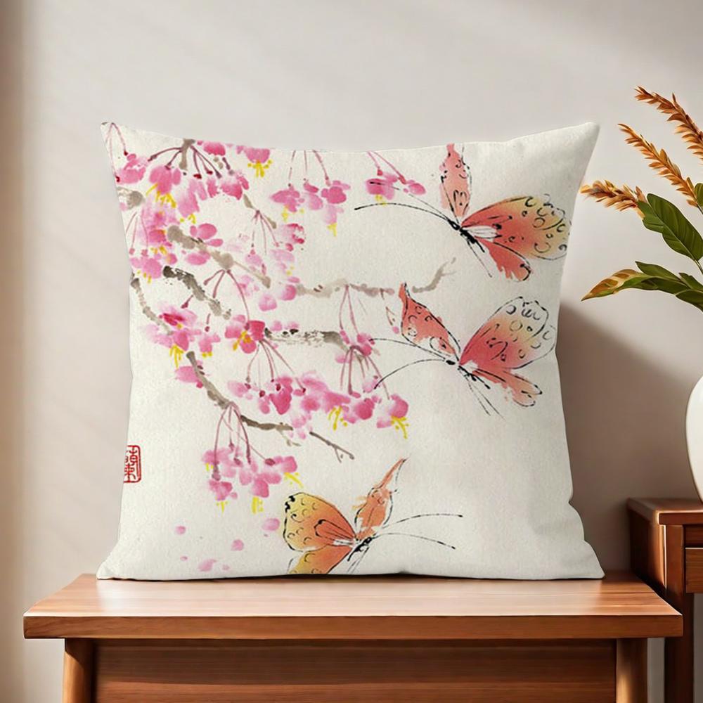

Butterfly ancient style cushion cover For Pillow Printing Sofa Decoration Home Car Room Coffee Shop Office Nordic Simplicity 30x30 cm