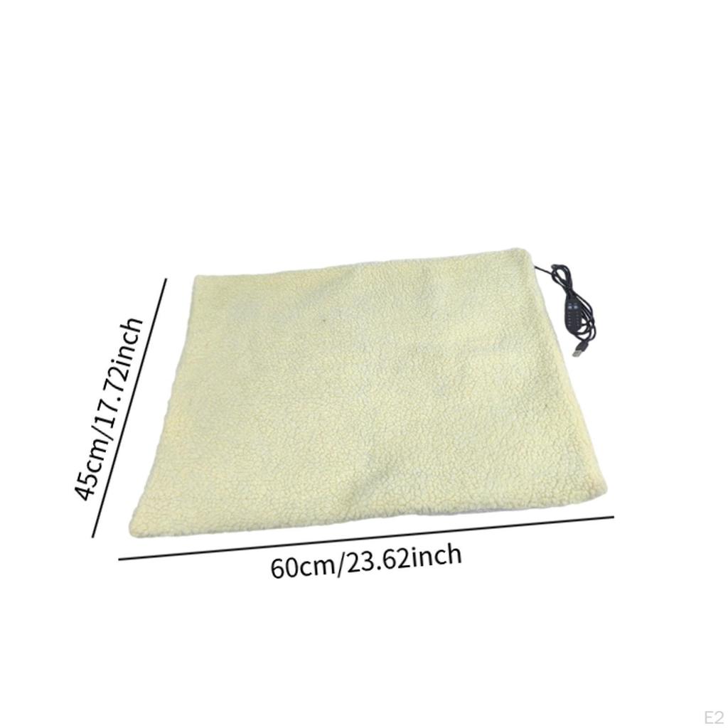 Cat Heating Pad Heated Bed Mat 5 Adjustable Temperature Non Slip Bottom with Timer for Dog