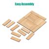 24pcs Dollhouse Floorboard Bamboo Rectangular Elegant Dollhouse Miniature Flooring Decoration Accessory