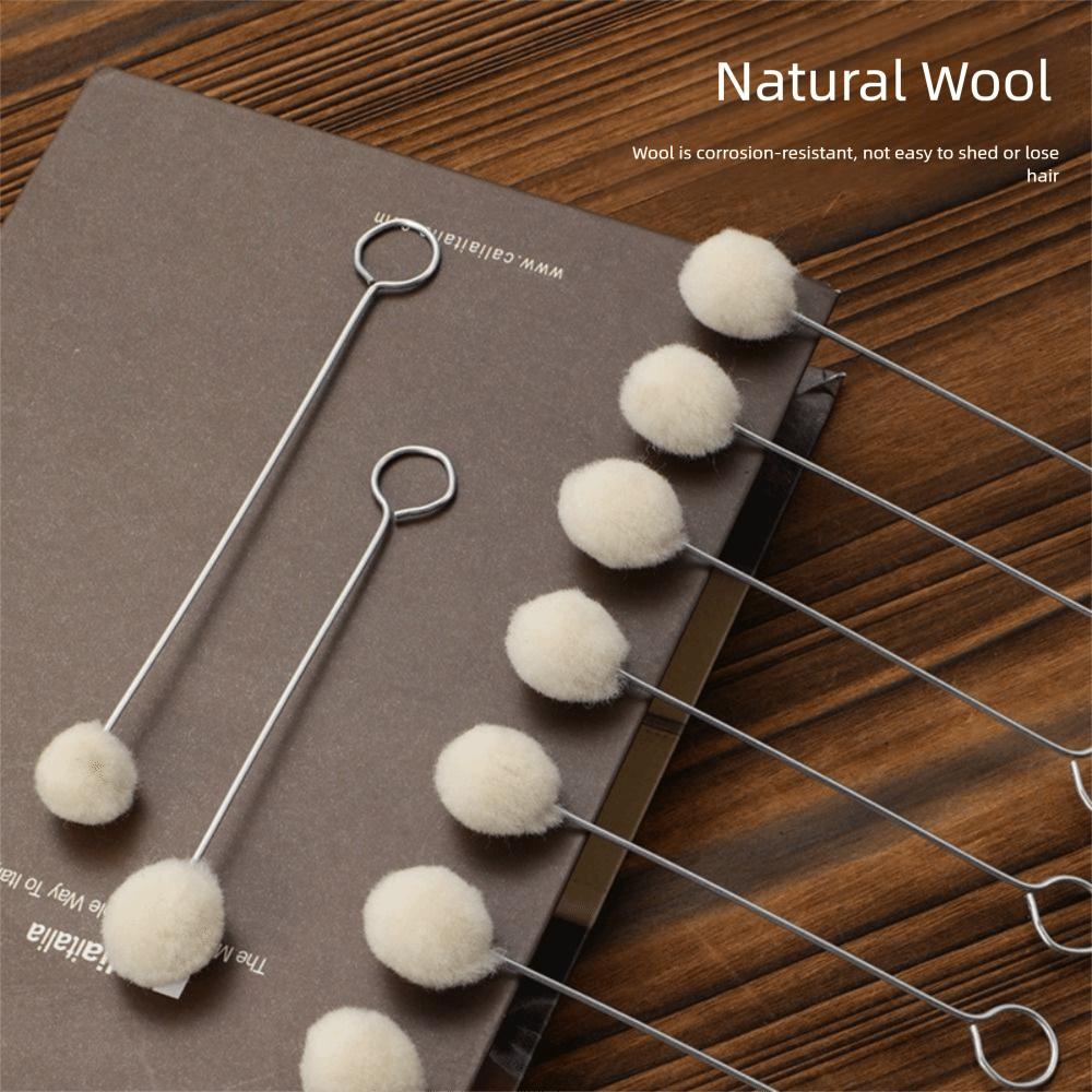 100Pcs DIY Craft Leather Wool Balls Painting Brush Leather Dyeing Applicator  Bowling Shoe Brush