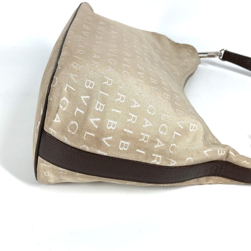 Bvlgari Logomania Bvlgari Bvlgari Bag Shawl Shoulder Bag Leather/Canvas Beige