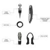 5 In 1 Red Wine Bottle Opener Corkscrew Tool Set Bottle Shaped Holder