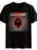 Black "Shinedown" Graphic T-shirt - Casual Crew Neck