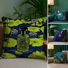 Luxury Perfume Illustration Pillow Case Home Doublesided Printing Short Plush Colorfast Microfiber Cushion Cover
