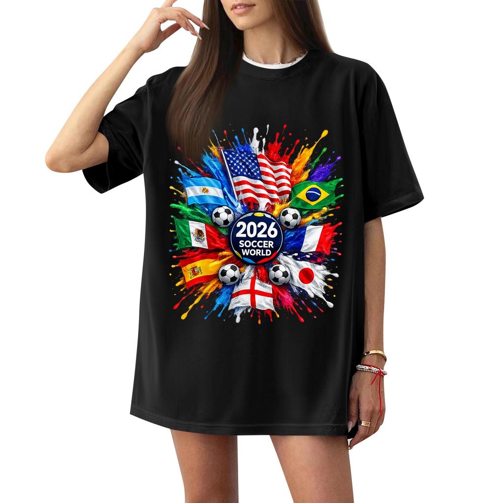 Unisex Soccer Fan Casual Short Sleeve T-Shirt for Everyday Wear