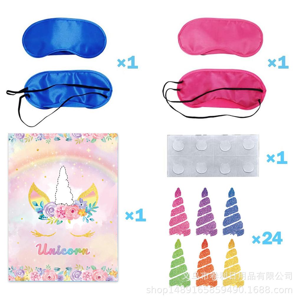 Dinosaur Unicorn Muscle Male Theme Party Supplies Blindfolded Game Poster Fun Game Poster