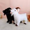 Fluffy Horned Sheep Plush Toys PP Cotton Baby Goat Keychain Baby Goat Plush Doll  Room Decoration