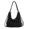 Suede Hobo Bag with Dual Straps Large Capacity Fashion Shoulder Bag