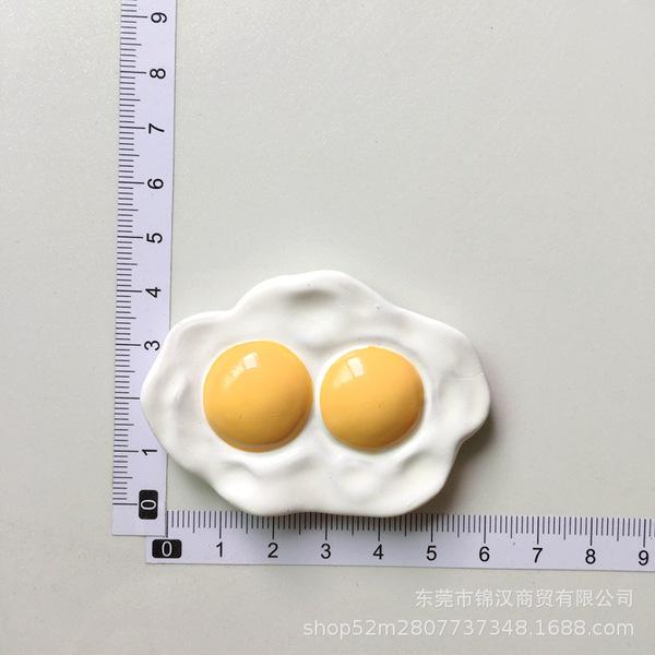 Hi Creative Lovely Resin Refrigerator Magnet Sticker Bread Milk Bacon Fried Egg Pan
