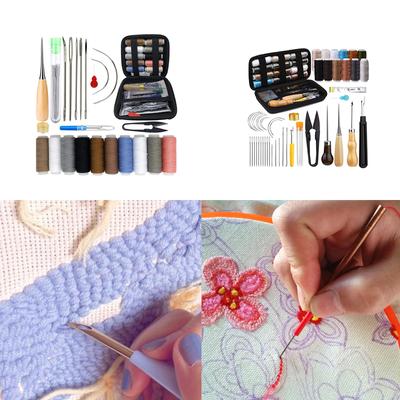 Sewing Kits Travel Leather Sewing Sets Adult Professional Sewing Supplies Includes Needle Thread Rippers for Beginner