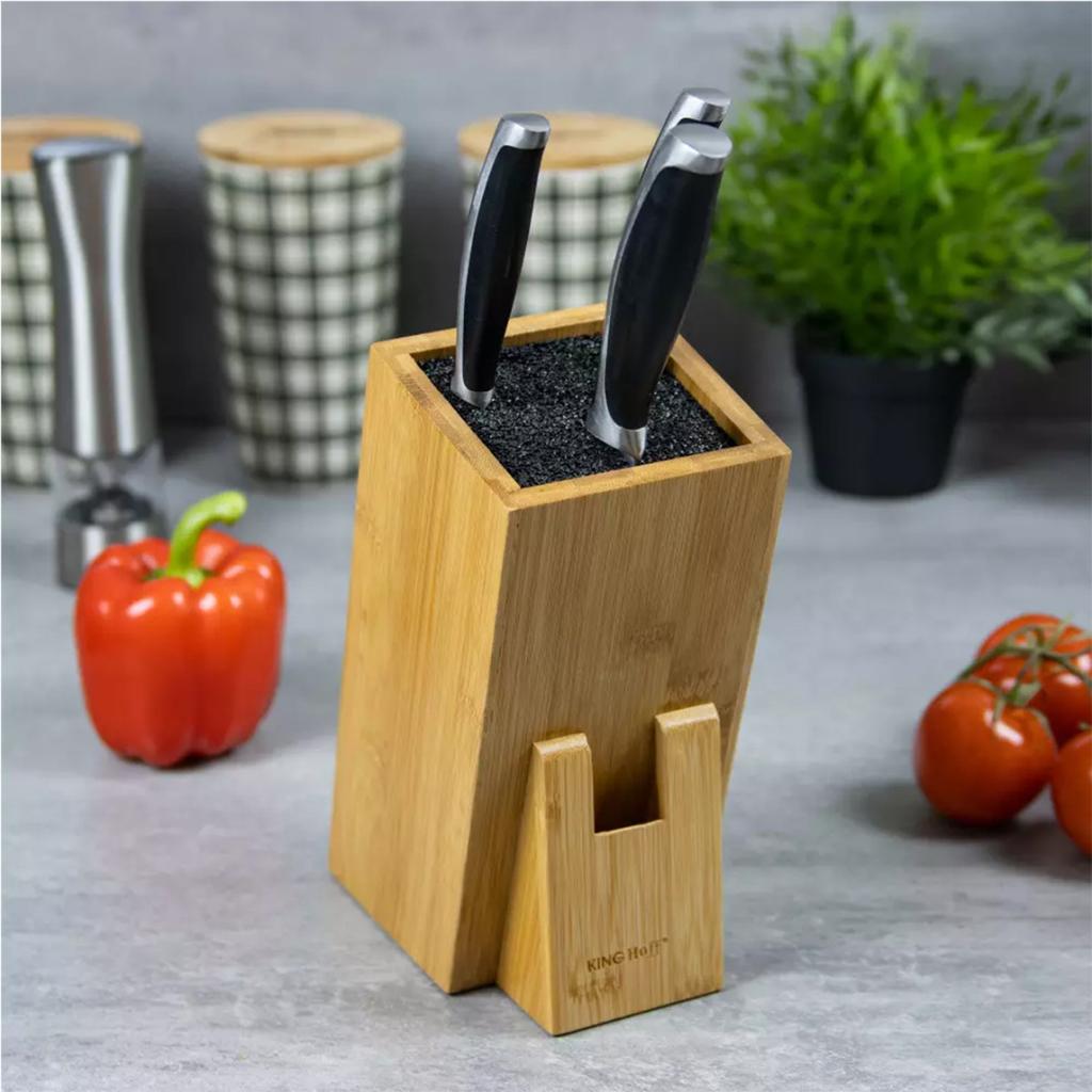 BAMBOO KNIFE BLOCK STAND KINGHOFF KH-1558