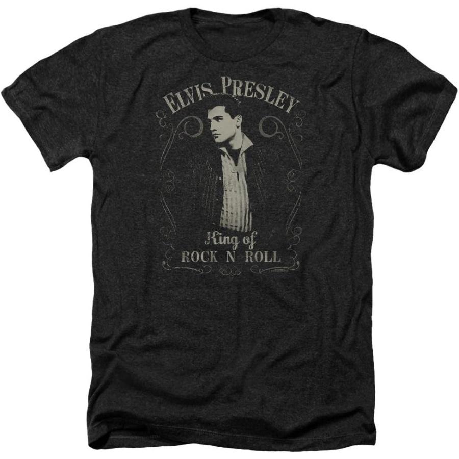 Elvis Presley - Mens Rock Legend Heather T-Shirt S чёрный