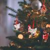 Funny Scarf Chicken Hanging Pendant Wooden Christmas Tree Pendant for 5pcs Xmas Tree