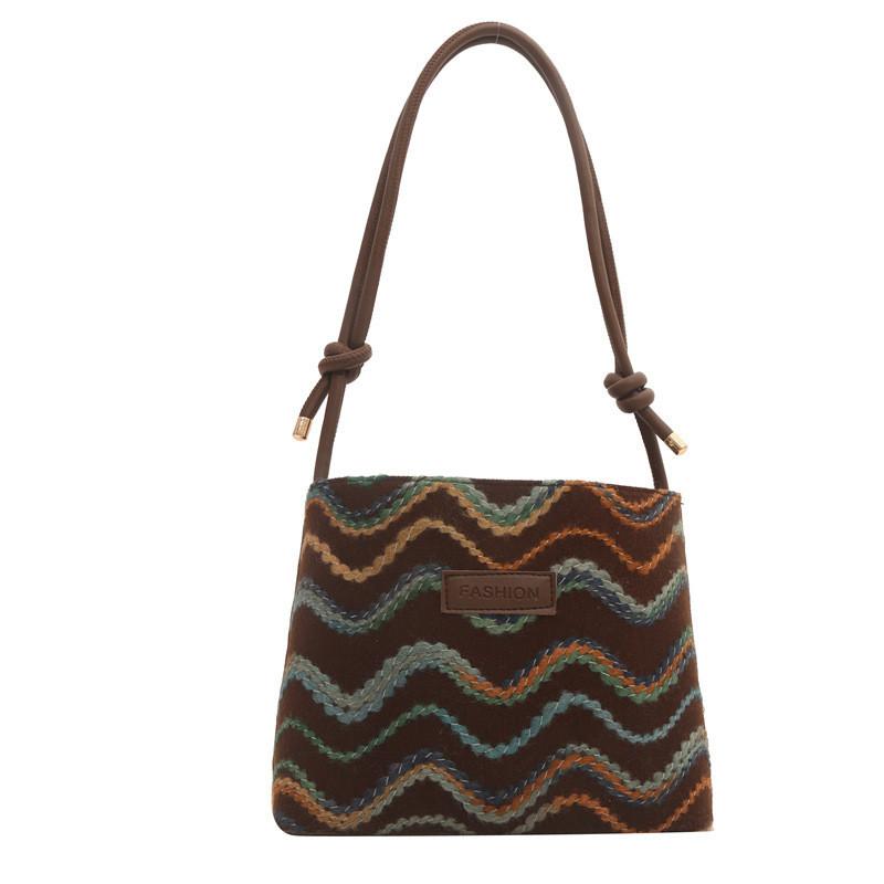 

Stylish Freshly Designed Color Blocked Bucket Bag Perfect For Daily Casual Outfits