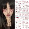 Dočasné tetovací samolepky s žilkováním 10 kusů Vodotěsné Červené Cévnaté Realistické pro Halloween Strašidelný Make-up Cosplay Párty Události