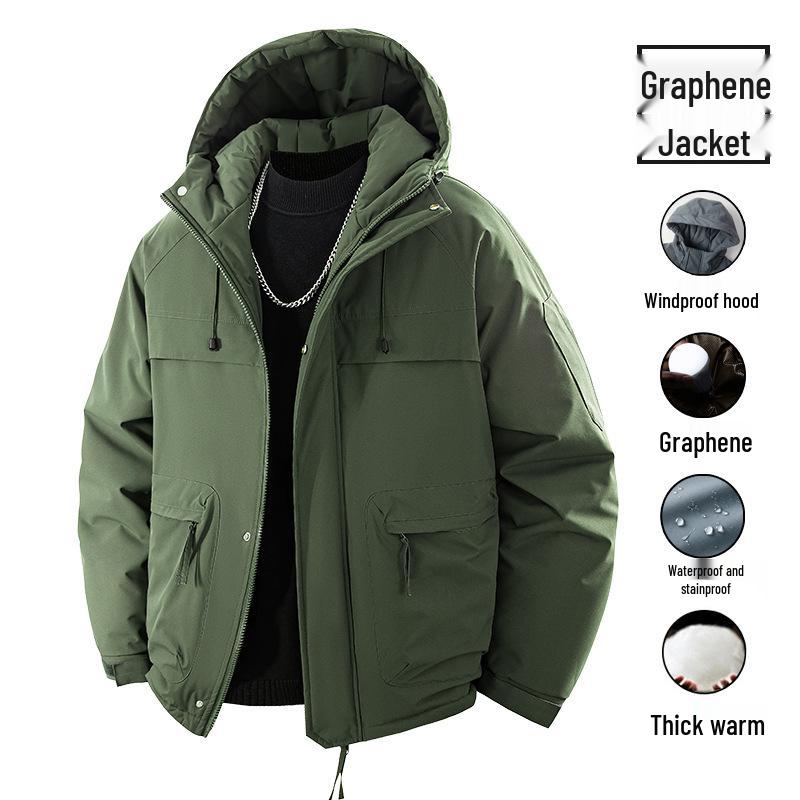 Pánská trendy manšestrová bavlněná bunda se sametovou podšívkou - Velká velikost, edice podzim/zima 2023.