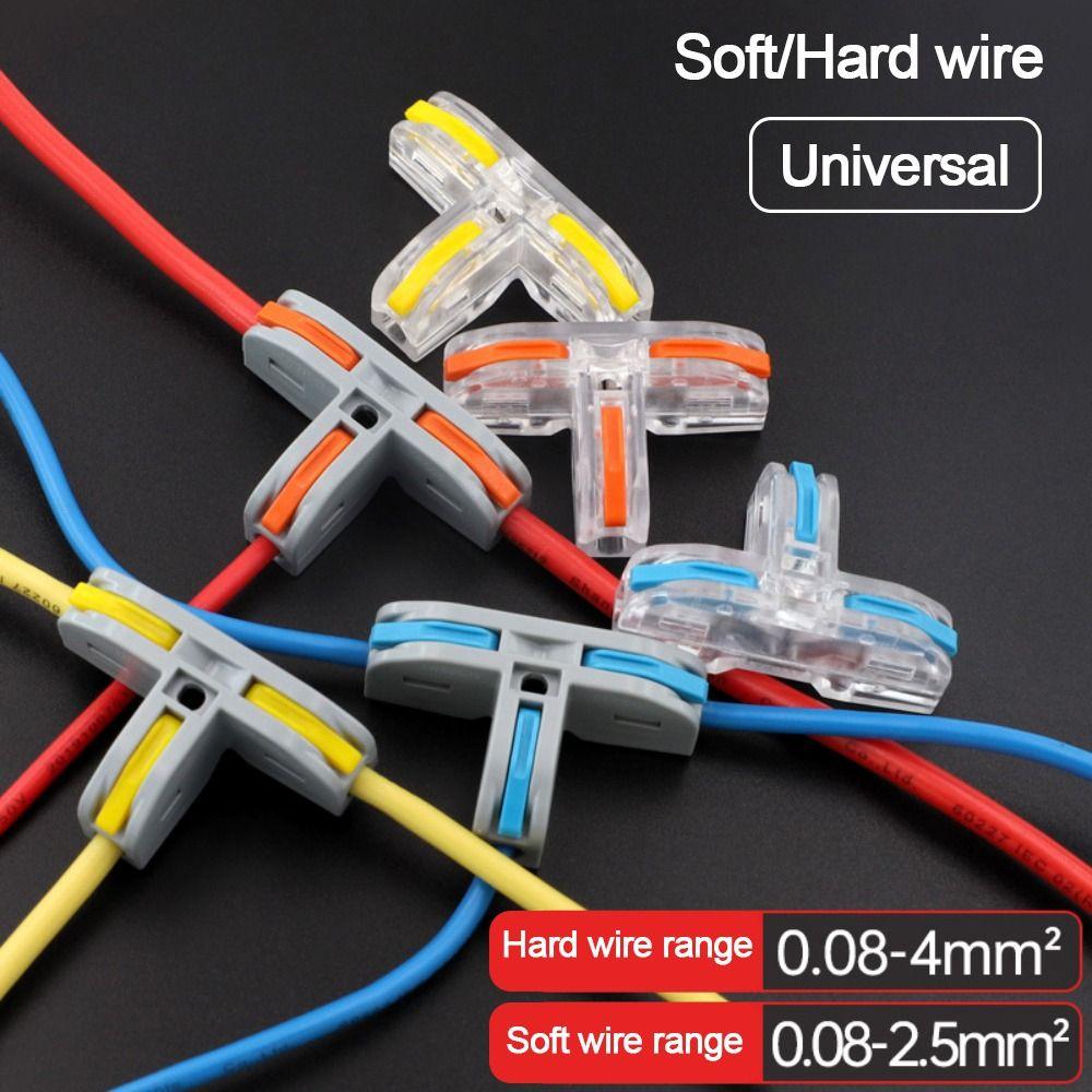 Universal Compact Quick Terminal Block T Type Compact Splice Electrical Connectors  Electrical