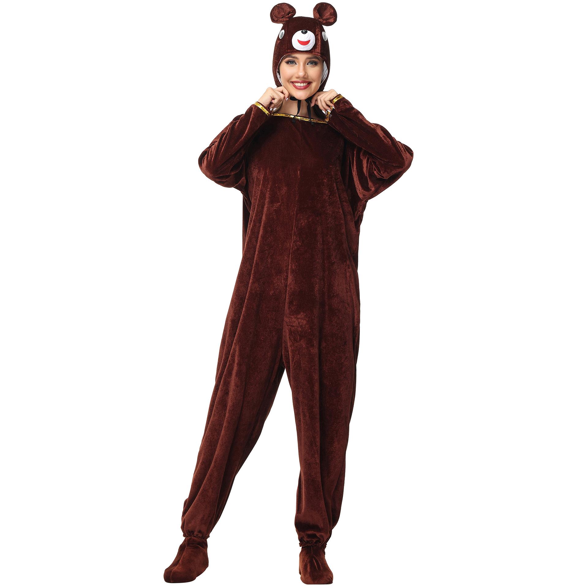 

Playing the brown bear animal costume, stage performance costume S темно-коричневого