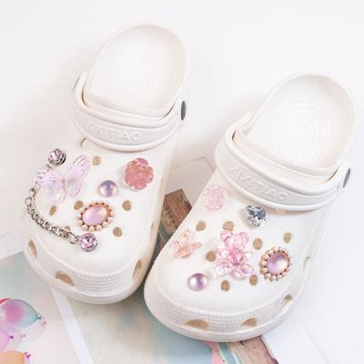 Schuh-Charms zum Selbermachen, rosa Strass, Schmetterling, Bär, Dekoration, Schnalle, Schuh-Charm, Zubehör, Kinderparty, Mädchen, Geschenk