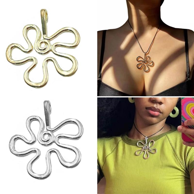 Mode Abstrakt Blomhänge Litet Blommhänge Berlocker Smycken DIY-tillbehör för DIY Halsband Armband Smycken