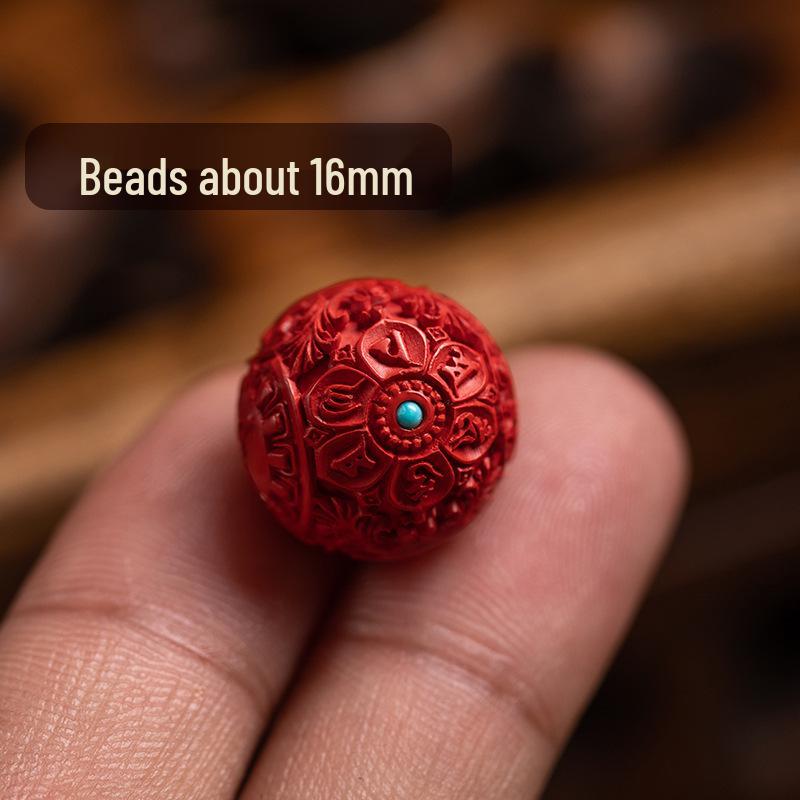 

Подлинные киноварные бусины с высоким содержанием: Красная Вода Песок Шестислоговая Мантра и Бусины Маленький Красный Картофель