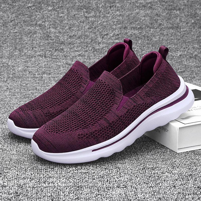 New Foot-fitting Big Mother Shoes Medium and Old Walking Shoes Breathable Sneakers